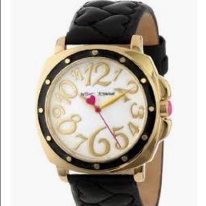 Betsey Johnson Quilted Heart Watch